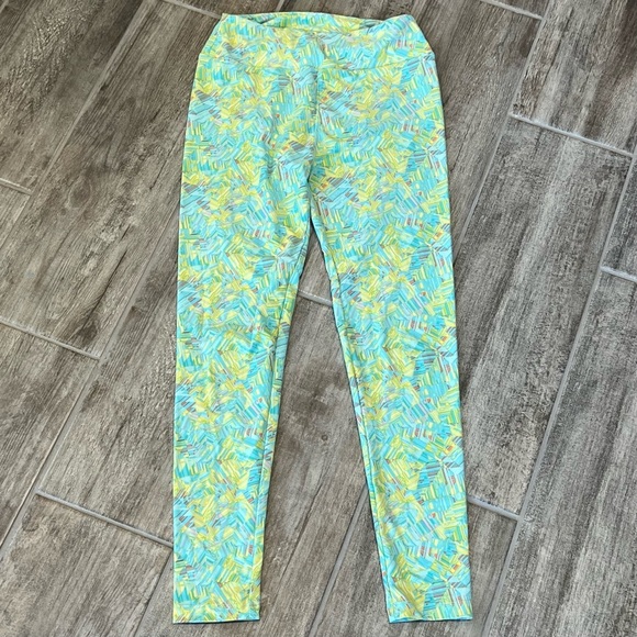 Patterned Leggings Abstract Print Colorful Casual Comfortable Loungewear - Picture 2 of 7